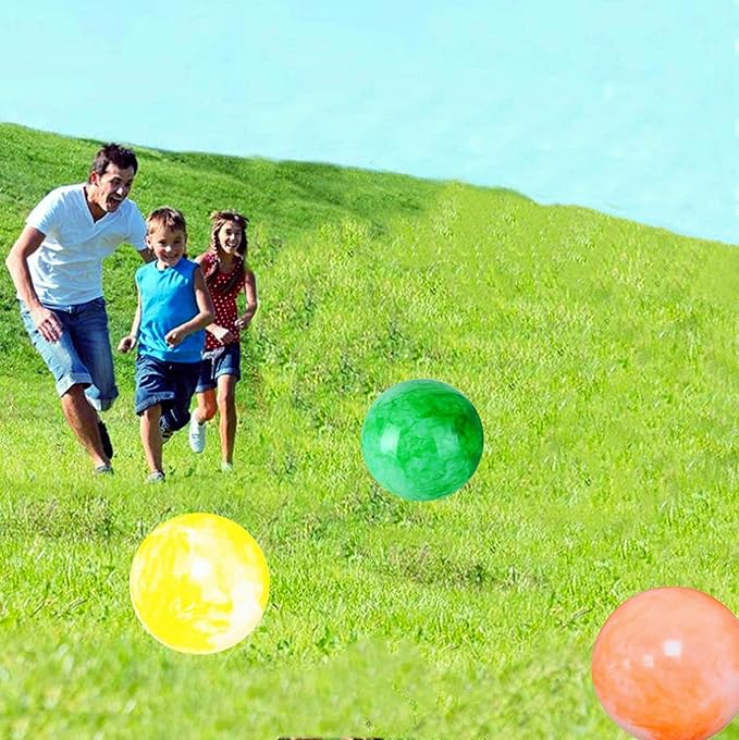 3 Pcs Playground Balls with Pump, 9 inch Inflatable Bouncy Balls for Kids Beach, School, Kickball DodgeBalls and Indoor Outdoor Plays