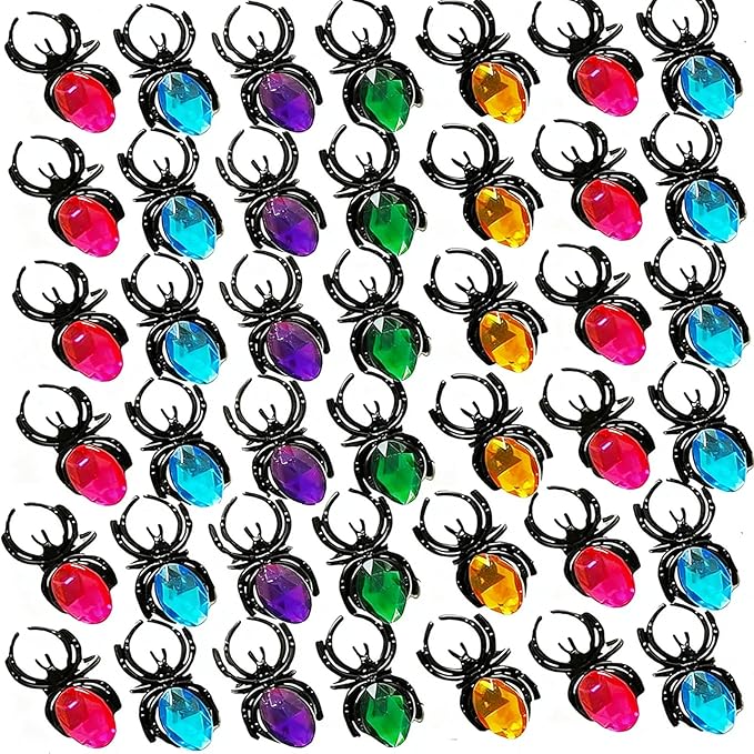(42Pcs Halloween Spider Ring)