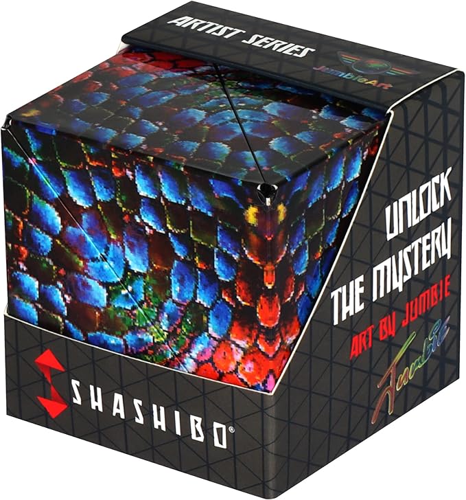 Shashibo Shape Shifting Box - STEM Fidget Toy with Ultra Strong Magnets - Sensory Puzzle Cube Transforms Into 100+ Shapes, Easter Basket Stuffers Gift for Kids, Teens, and Adults (The Chameleon)
