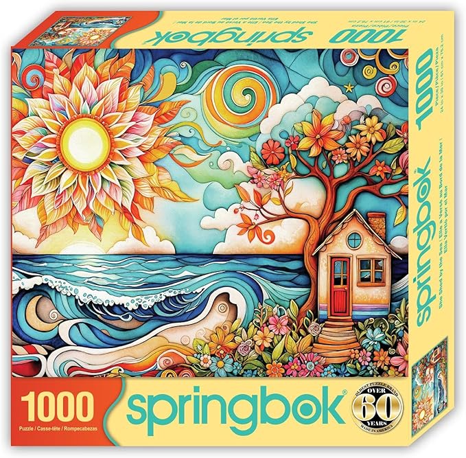 Springbok She Shed By the Sea 1000 Piece Jigsaw Puzzle for Adults - Unique Cut Pieces - Made in USA