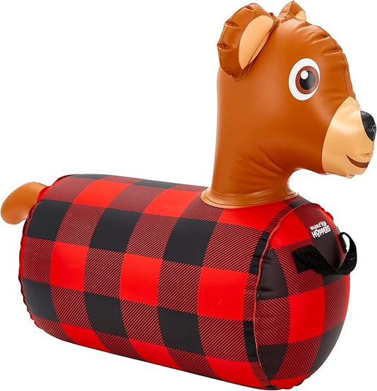 WADDLE Hip Hopper Inflatable Hopping Animal Bouncer Bear, Ages 2 and Up, Supports Up to 85 Pounds