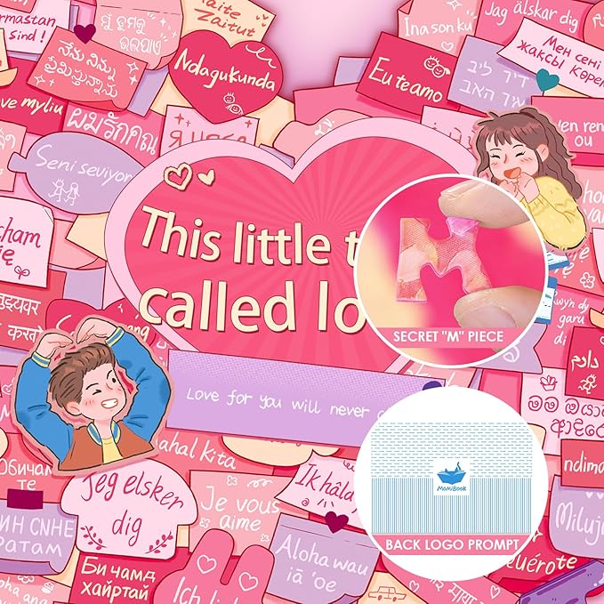 MOMIBOOK Puzzles for Adults 1000 Pieces Jigsaw Puzzles of This Little Thing Called Love, Painting Image Challenging Hard Impossible Hard Puzzle Unique Funny Christmas Valentine's Birthday Gifts