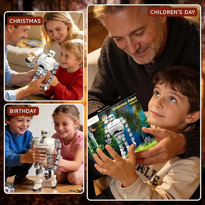Wildar Robot Building Set with Brightbill for Boys 8-14, Classic Movie Cartoon Robot Action Figure Model Toy, Home Office Decor, Great Birthday Gifts for Fans Adults Kids, 367 PCS