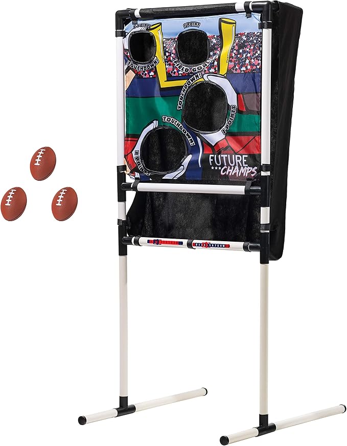 Franklin Sports Kids Football Target Toss with Mini Balls - Indoor Football Passing Game for Kids - Targets Included