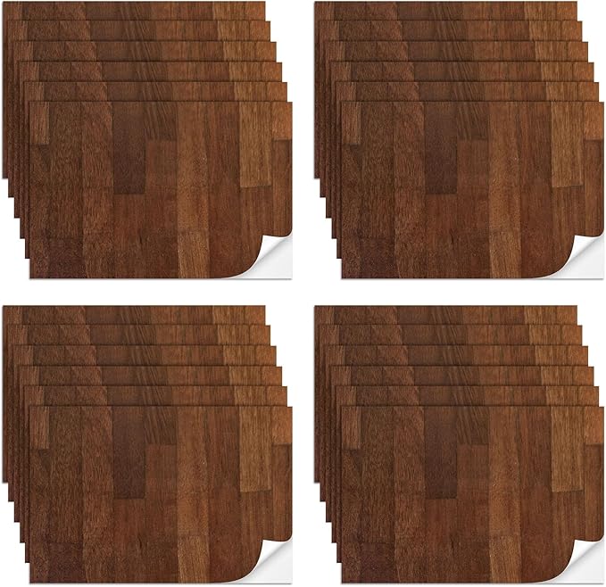 Flutesan 24 Pcs Miniature Dollhouse Wallpaper and Flooring Peel and Stick Mini DIY Self Adhesive Dollhouse Accessories 8.27 x 11.69 Inch (Elegant Style)