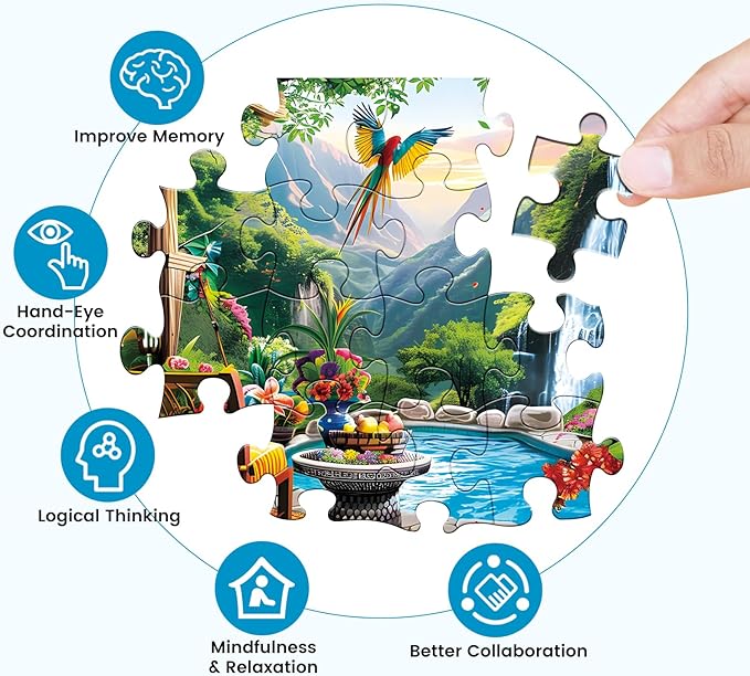500 Pieces Puzzle for Adults Mountain Forest Jigsaw Puzzle 500 Pieces Recycled Cardboard Jigsaw Puzzles for Adults Family Challenging Game Home Decor Gift Toy for Teens Seniors 20.5 * 15 inch