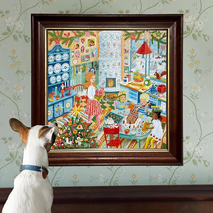 eeBoo 1000 Piece Puzzle - Swedish Holiday Kitchen Jigsaw Puzzle for Adults, Square 23" x 23" Made with Recycled Board & Vegetable-Based Ink