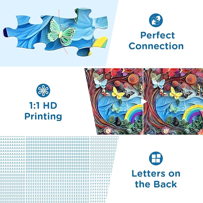 Jigsaw Puzzles 300 Pieces for Adults,Butterfly Puzzle 300 Piece Puzzle for Adults,Recycled Cardboard Puzzles for Adults Kids,Tree Jigsaw Puzzle Games Family Activity Great Gift