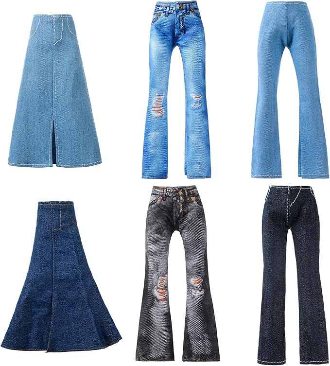 Bencailor 6 Pcs Short Doll Pants Clothes Shorts Smart Clothes Accessories for Christmas 8-12 Inch Dolls, 6 Colors(Style 1)