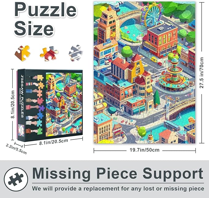 Majestic Dee Puzzles for Adults 1000 Pieces, American Flag Jigsaw Puzzles, Adult Puzzle for Adults, Educational Fun Games or Toys for Elders Friends 20X27 INCH