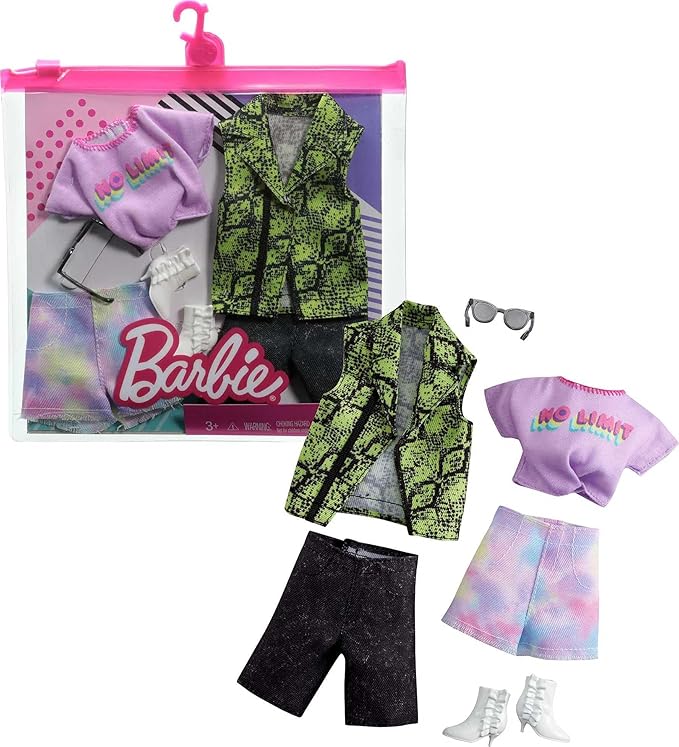 Barbie Fashion Pack with 1 Outfit & 1 Accessory Doll & 1 Each for Ken Doll, Gift for 3 to 8 Year Olds