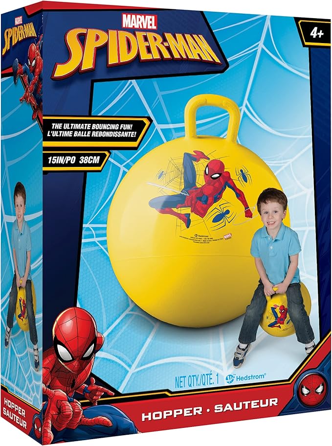 Hedstrom Marvel Spider-Man Hopper, 15-Inch, Yellow (55-97063)