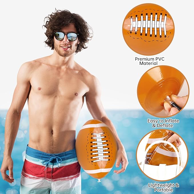 Fovths 12 Pieces Inflatable Beach Balls 11 Inch Blow Up Party Supplies Swimming Pool Toys for Summer Water Games Birthday Sports Theme Party Favors
