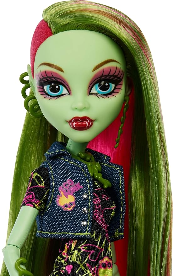 Monster High Boo-riginal Creeproduction Doll, Venus McFlytrap Collectible Reproduction with Doll Stand, Diary, and Pet Chewlian