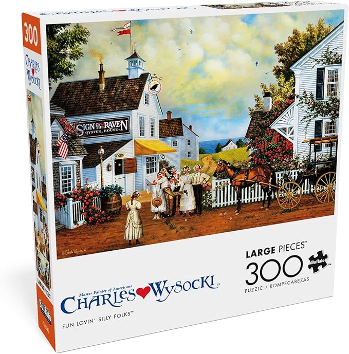 Buffalo Games - Charles Wysocki - Fun Lovin' Silly Folks - Jigsaw Puzzle for Adults - Challenging Puzzle Perfect for Game Nights - Finished Size is 21.25 x 15.00