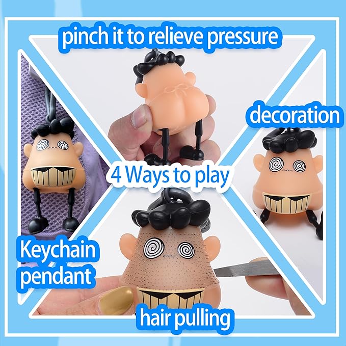 Dizzy for 14+ Ages Hair Pulling Fidget,Trichotillomania Pop Fidget Toys,Gag Novelty,Asmr Picking Stress Relief Toy,Anti Anxiety Venting Novelty Toys Birthday Party Favors