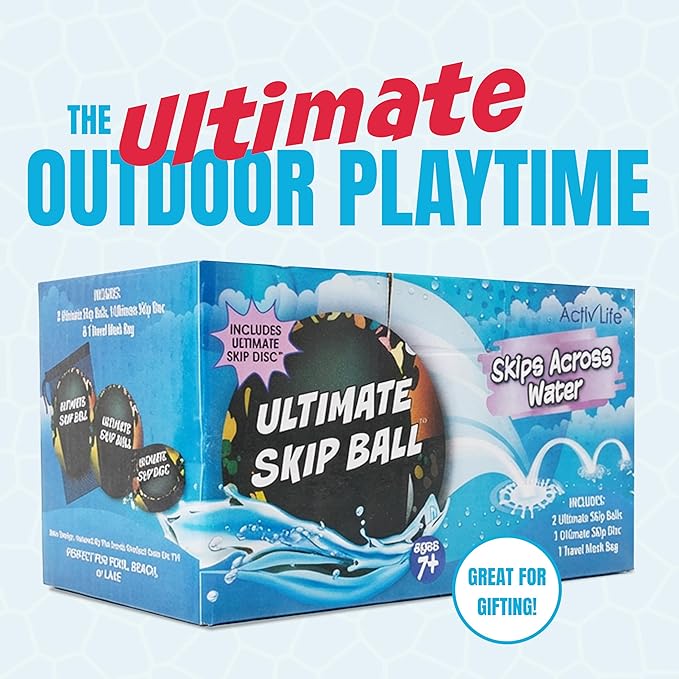 Activ Life The Ultimate Water Skip Balls, Water Bouncing Ball for Swimming Pool, Beach Toys for Friends, Family, Kids and Adults