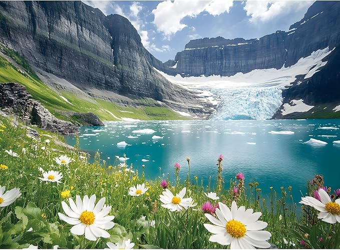 500 Piece Puzzle for Adults – Spring Ice Flower Jigsaw Puzzle – Youths & Adults Favorite Nature Puzzle – Birthday & Holiday Party Gift for Family– Funny and Relaxing – 20.5 x 15 in