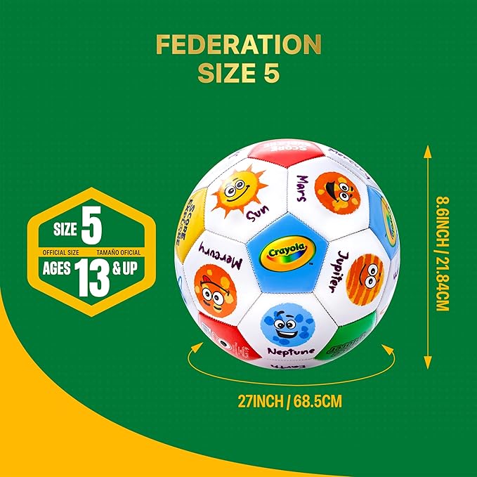 Crayola Official Soccer Ball - Unisex Kids - Galaxy Size 5