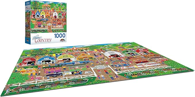 RoseArt - Home Country - Farm County Fair - 1000 Piece Jigsaw Puzzle for Adults