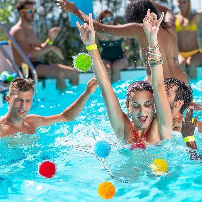60 Pcs Reusable Water Balloons,Soft Splash Balls for Outdoor Water Games,Beach Pool Party Supplies,Reusable Water Toys for Summer Fun and Family Activities