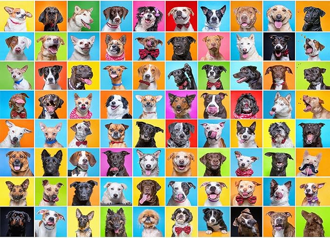 Puzzles for Adults 1000 Pieces, Jigsaw Puzzle for Adults, Fun Challenging Puzzle, Dog Photo Booth Puzzles Game, Interlock Perfectly No Dust, Gifts for Valentine's Day Easter