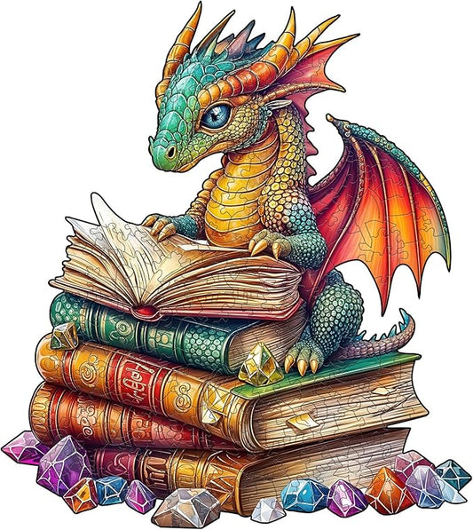 Wooden Puzzles for Adults - Dragon Wood Puzzles Adult - Unique Animal Shape Wooden Jigsaw Puzzles for Adults - Birthday Gifts for Puzzle Lovers, Family (13.3 * 13.3in - 300 Pieces)