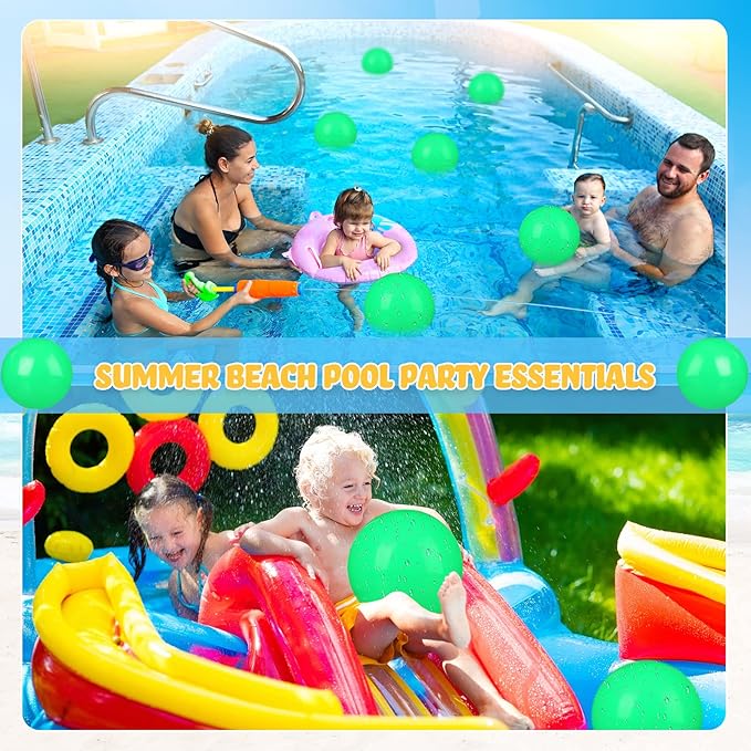 Raiten 12 Pcs Beach Ball Inflatable Beach Balls Large Inflatable Ball Floating Ball for Swimming Pool Party Favors Outdoor Activities Summer Birthday Party Supplies (Green,12 Inch)