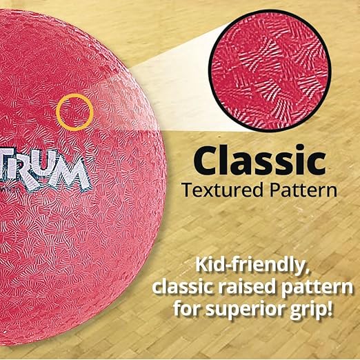 S&S Worldwide Spectrum™ Playground Balls, 8-1/2" - Set of 6 Bright Colors, Durable Rubber for Action-Packed Fun!