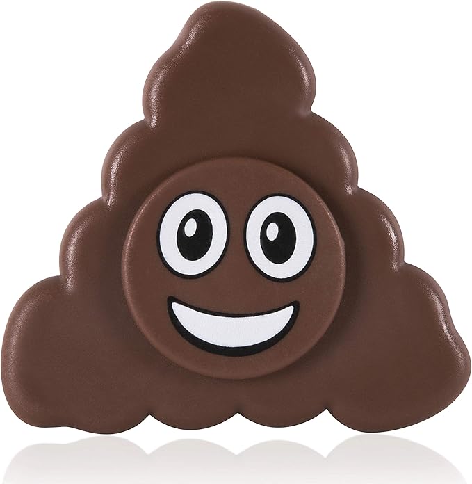 Kangaroo Poop Fidget Spinner for Kids - Emoticon Party Favor Spinning Fidget Toy for Adults - Compact Sensory Quiet Plastic Fidgets Spinners for Focus - Party Supplies & Easter Basket Stuffer for Kids