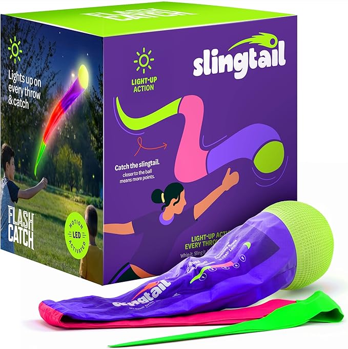 Light-up Slingtail Ball Toy - Easter Basket Stuffers for Teens - Toys for Boys Ages 8 9 10 11 12 13 - Teen Boys Gift Ideas - 12 Year Old Boy Gifts - Cool Summer Beach Outdoor Games for Kids, Teenage