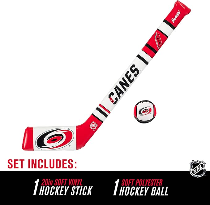 Franklin Sports NHL Team Mini Soft Hockey Stick Set - NHL Team Soft Foam Mini Hockey Stick and Ball - Great Toy for Kids