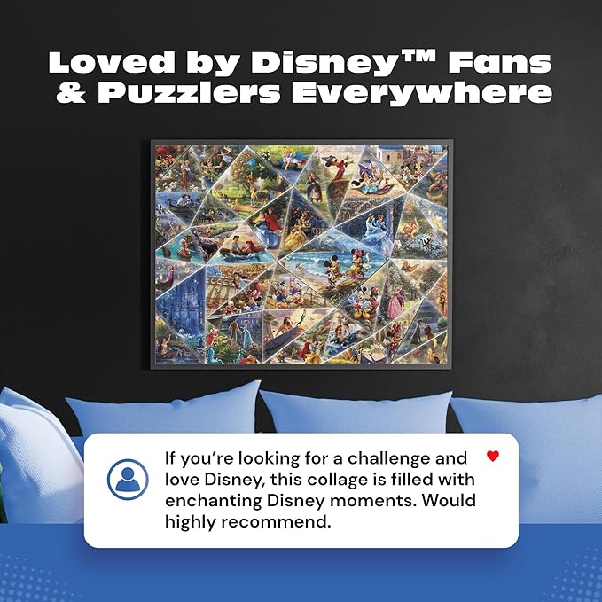 Buffalo Games – Thomas Kinkade Disney Collage Jigsaw Puzzle, 2000 Piece Puzzle for Adults, Disney Art Collection
