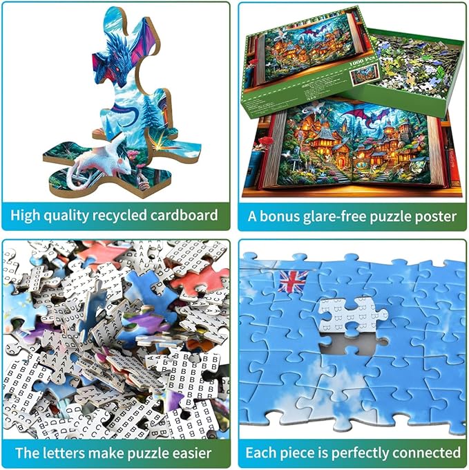Jigsaw Puzzles for Adults 1000 Piece Puzzle for Adults 1000 Pieces Puzzle 1000 Pieces-The Magic Book of Fairy Tales
