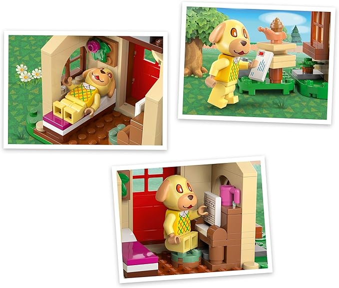 LEGO Animal Crossing Goldie’s Cozy House Building Toy - Pretend Play Set for Girls & Boys, Ages 6+ W/Dog Minifigure - Building Blocks Toy for Kids - Gift Idea for Birthdays & Video Game Fans - 77058