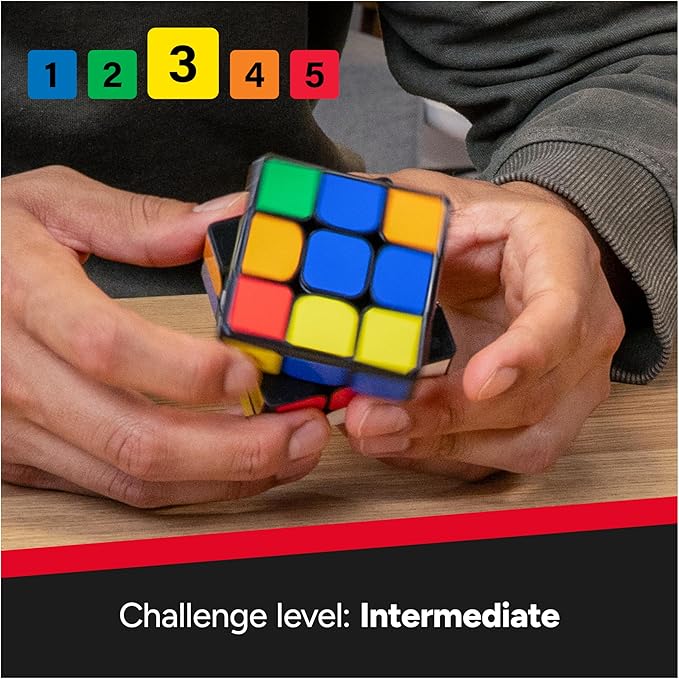 Rubik's Cube, The Official Rubik’s ConnectedX, Bluetooth-Enabled 3x3 Speed Cube with Guided Learning App for Beginners, Brain Teaser Fidget Toy & Puzzle, Easter Basket Stuffer, for Ages 8 & Up