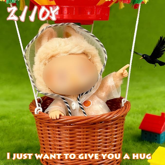 Doll Outfit 17cm (6.69in) or 15cm (5.91in) Dolls(NO Doll) for Labubu Clothes Outfit with Accessories Suit White Rain Man Stylish Dress Up Set for Labubu