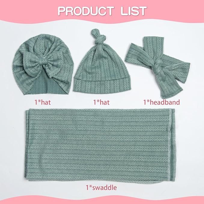 Reborn Baby Dolls Clothes Swaddle Blanket Set High Flexibility Blanket Fit 17-22 Inches Reborn Dolls Girl Fake Baby Clothes Accessories 4 Pieces of Pack
