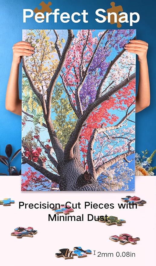 Tree of Life Jigsaw Puzzle 1000 Pieces for Adults – Colorful Nature Art Puzzle, Unique Puzzle for Gift, Family Fun & Home Decor Perfect Snap, 27.6 x 19.7 in, Hipazous