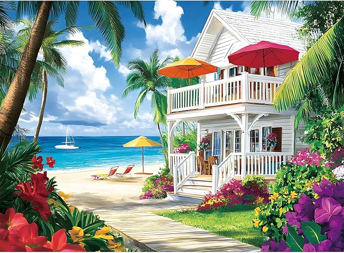 Puzzles for Adults 300 Pieces Sea View Room Puzzles 300 Pieces for Adults,Interlock Perfectly Letter on Back No Dust,Challenging Puzzle Home Decor Birthday Party Gift Toy for Men Women Olders Seniors