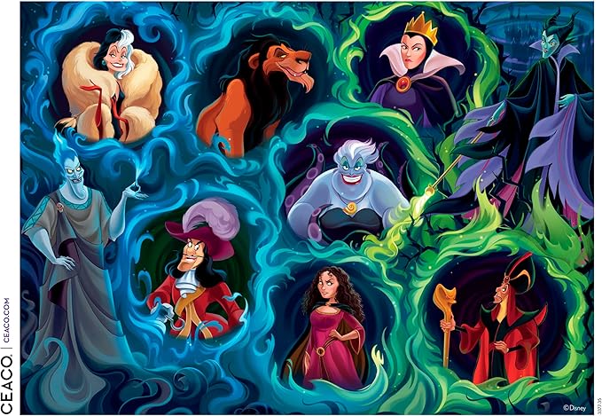Ceaco - Disney - Villains - 1000 Piece Jigsaw Puzzle for Adults - Challenging Puzzle Perfect for Game Nights - Finished Size is 26.5 x 19