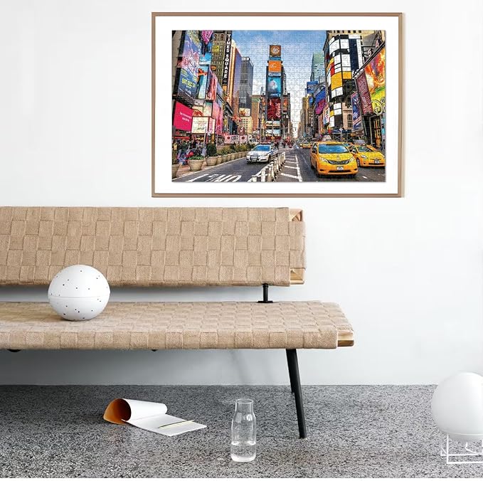 1000 Piece Jigsaw Puzzles for Adults Teens Kids - Fine Art Challenging, New York Time Square 1000Pcs Puzzle, Family Game Gift, Size 27"x20"