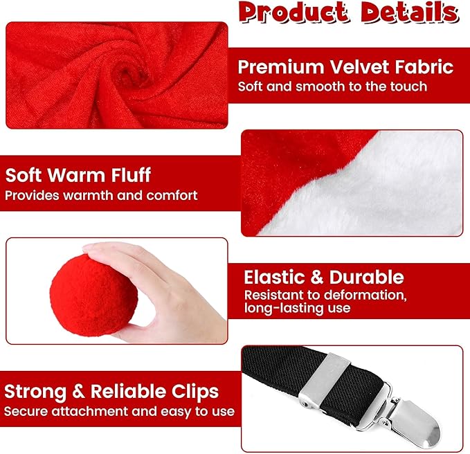 Elcoho 59 Inch Christmas Santa Pants Toss Game Set with Santa Hat, Detachable Strap, 10 Plush Snowballs, Outdoor Giant Pants Yard Toss Ball Games for Adults Family Backyard Game Holiday Party Activity