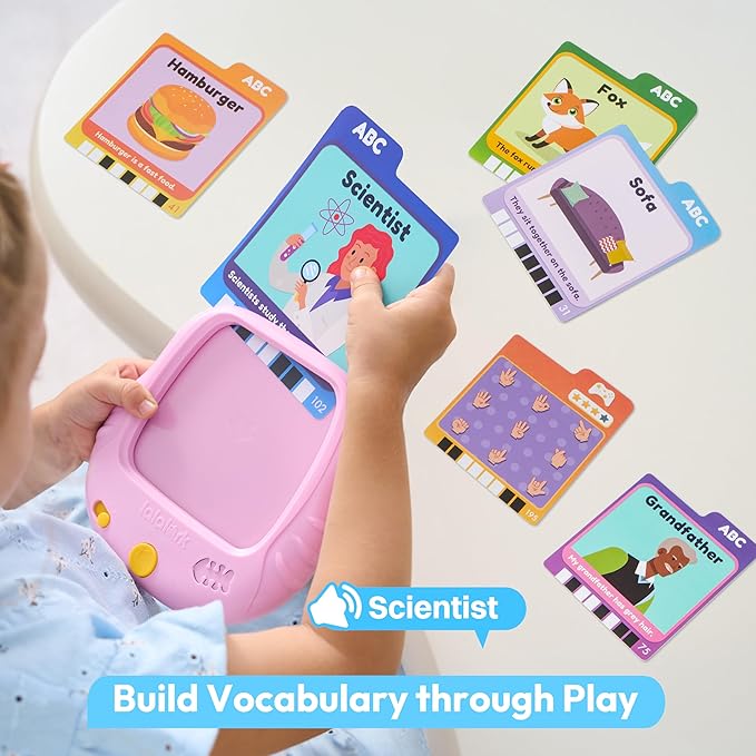 JOVA lalalark Talking Flash Cards for Kids 3 4 5 Year Old, Toddler Learning Toys with 136 Sight Words & 64 Games, Montessori Educational Toy for Kids, Preschool Learning Activities, Boys Girls Gifts