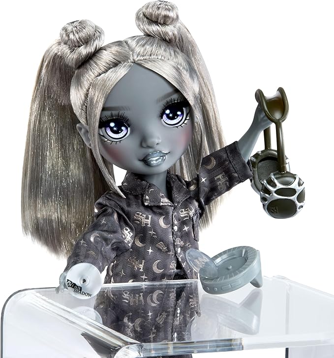 Rainbow High Shadow High Girl's Night Luna Madison - Grayscale 11" Fashion Doll. Grey Hair. Grey Outfit. Girl's Night Accessories and Comb.