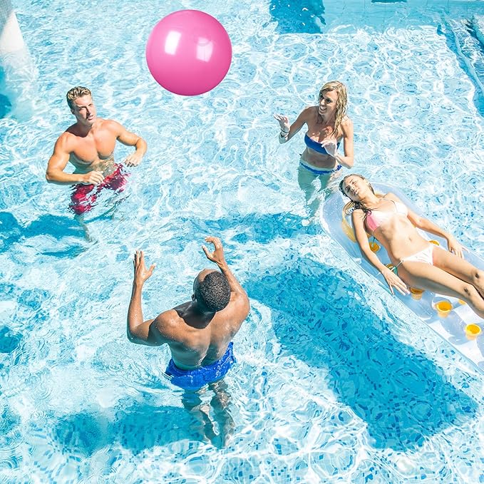 2 Pcs Inflatable Beach Ball 20 inch Swimming Pool Balls Summer Outdoor