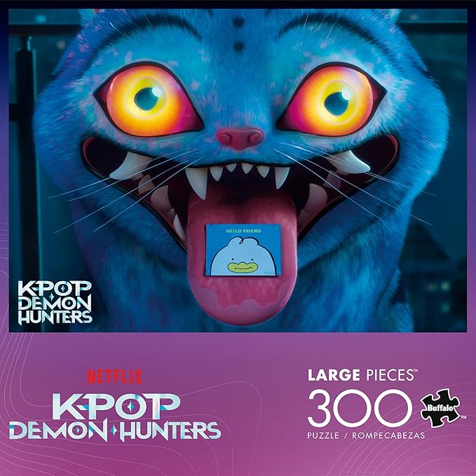 Buffalo Games – Netflix K-Pop Demon Hunters Derpy - 300 Oversized Piece Jigsaw Puzzle - Larger Shapes - Great for Adults, Family, Kids, Easy to Grip