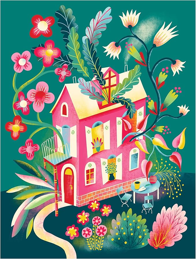RoseArt - Home Sweet Home 500 Piece Double-Sided Jigsaw Puzzle – Matte & Glossy Sides – Joy of Home and Nature Puzzle for Adults - 2-in-1 Puzzle with Bonus Poster