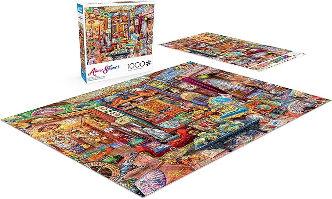 Buffalo Games – Aimee Stewart - Curiosity Shop - 1000 Piece Jigsaw Puzzle - Colorful Puzzles – Precision-Cut Pieces