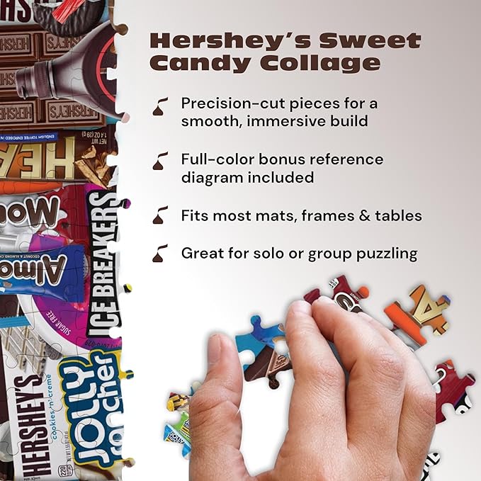 Buffalo Games - Hershey's Sweet Collage 1000 Piece Jigsaw Puzzle for Adults Colorful Candy Image Made in USA